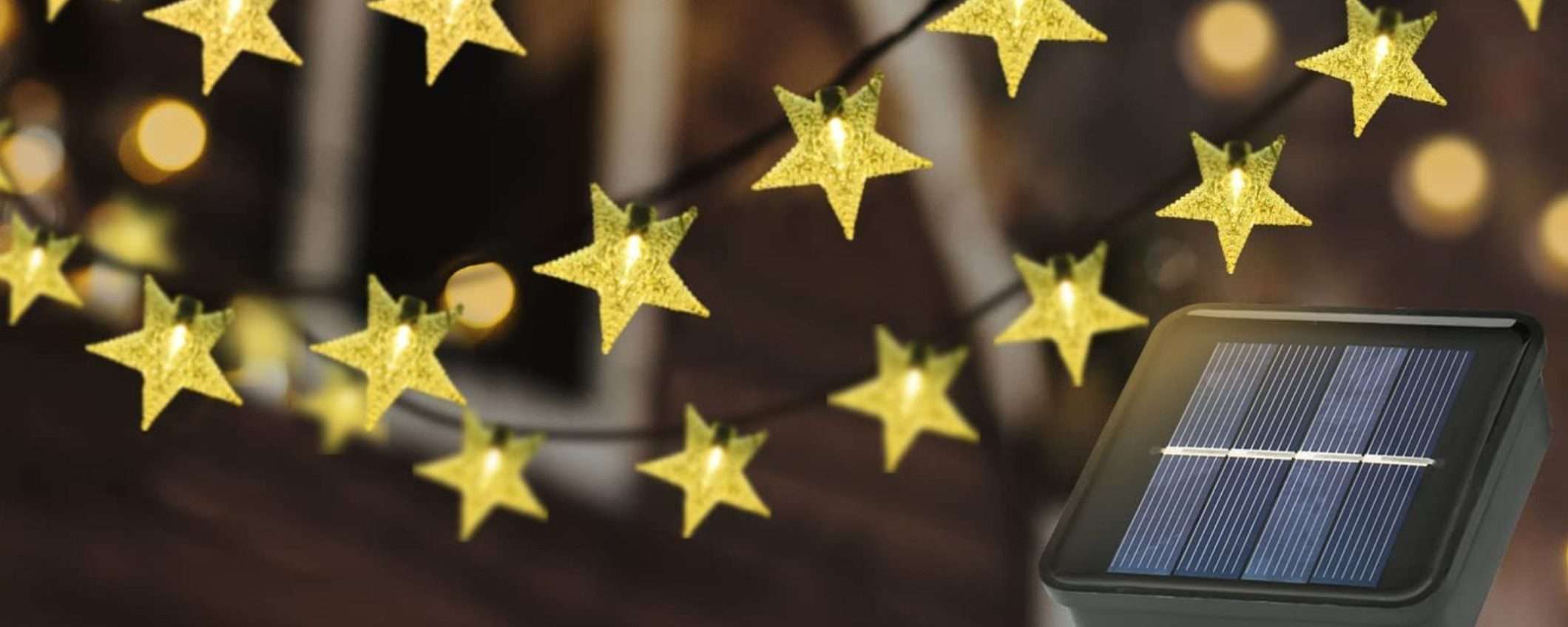 5 metri di eleganti stelle in giardino: TANTA luce, tutta energia solare (9€) 5 metri di eleganti stelle in giardino: TANTA luce, tutta energia solare (9€)