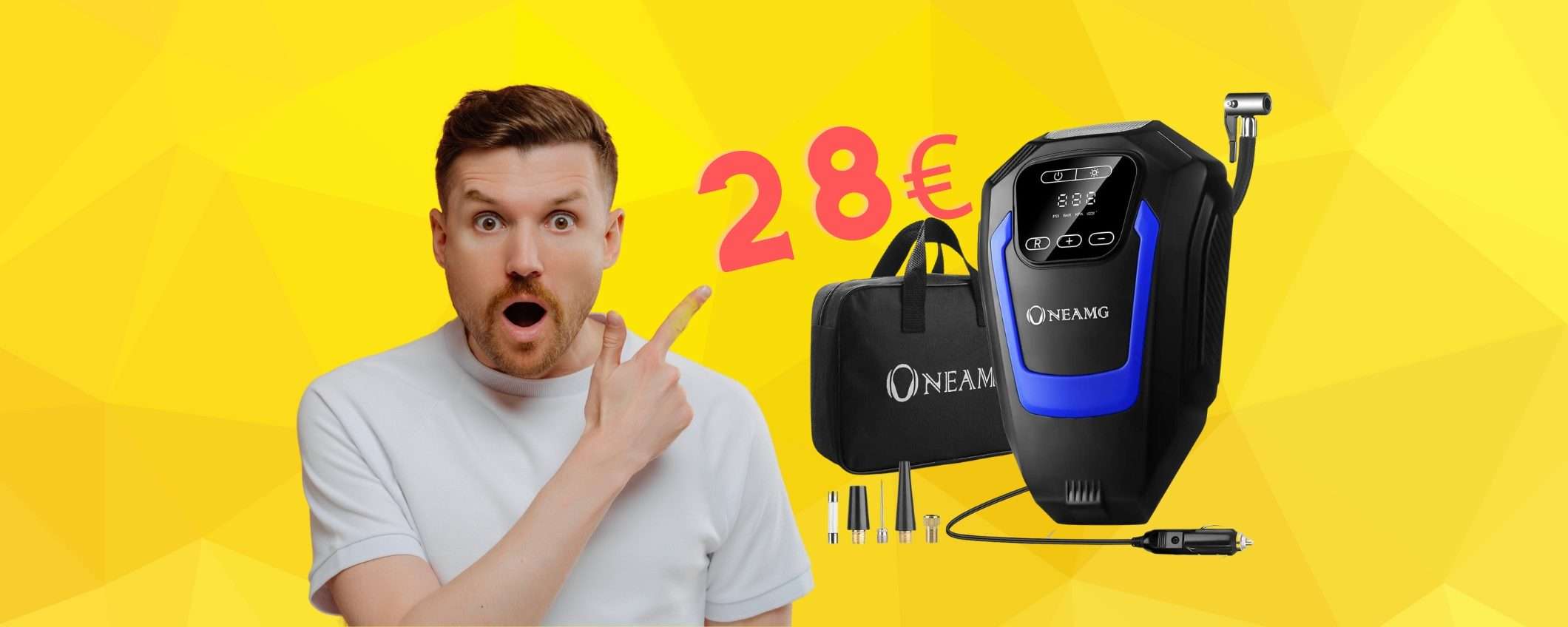 Compressore portatile compatto e potete con appena 28€ su Amazon Compressore portatile compatto e potete con appena 28€ su Amazon