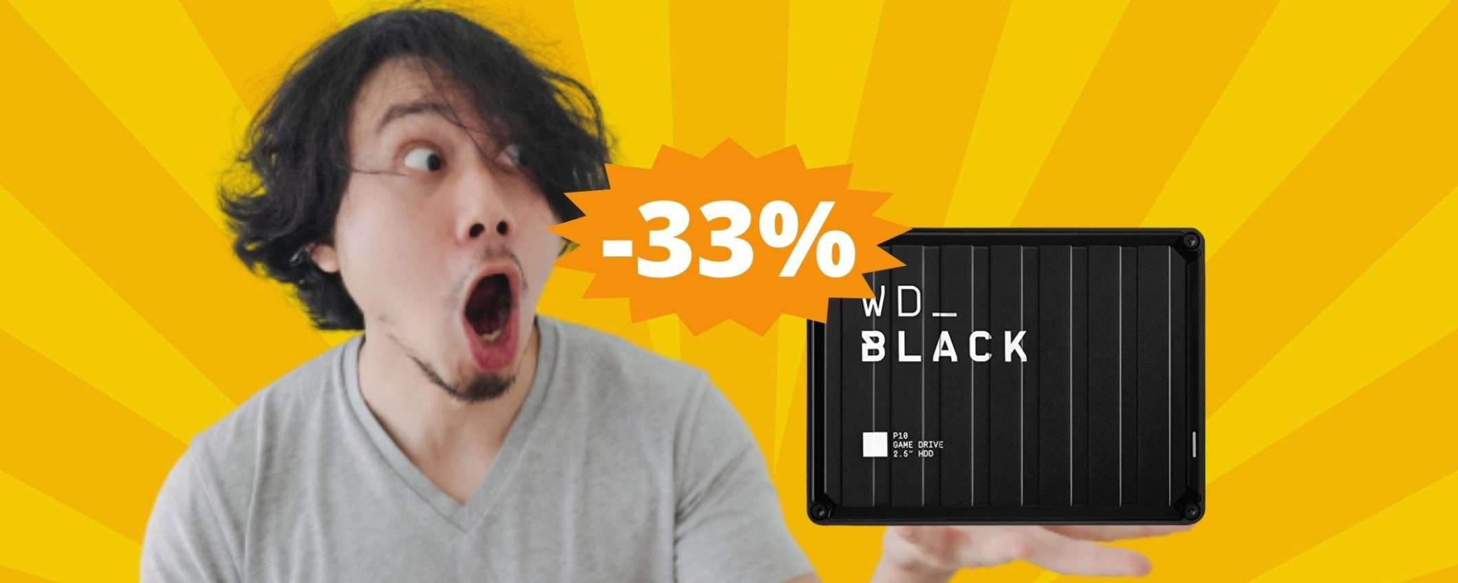 WD BLACK P10 5TB: il game drive indispensabile, ora in super sconto WD BLACK P10 5TB: il game drive indispensabile, ora in super sconto