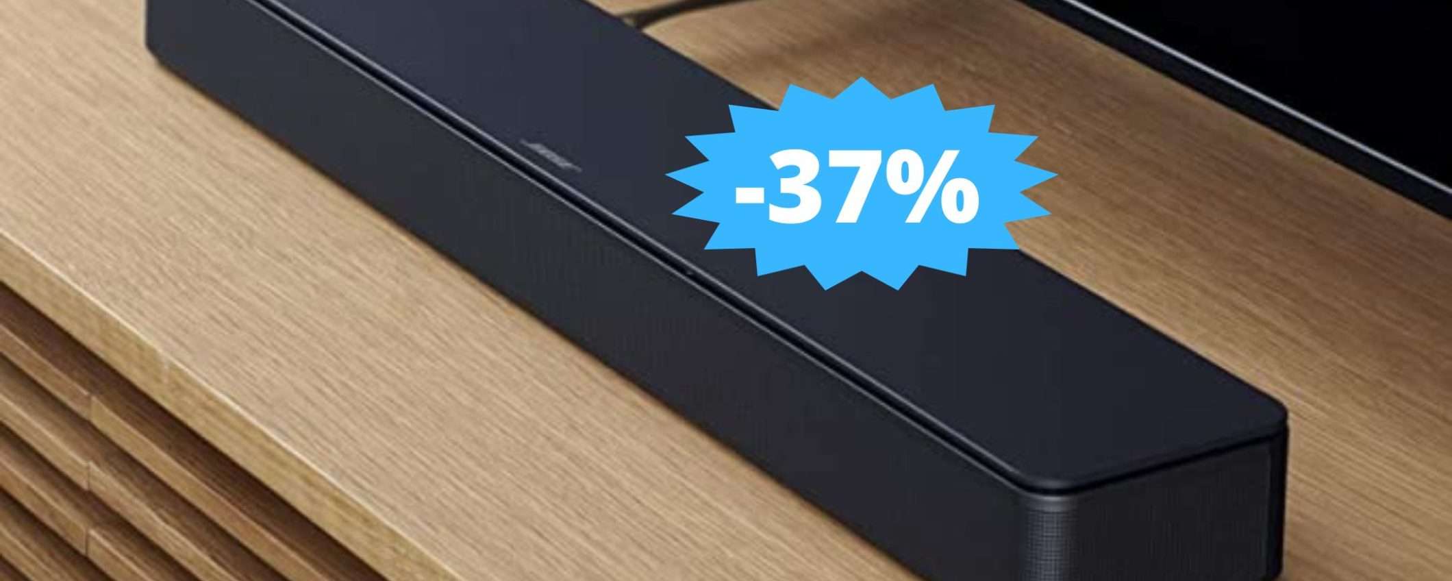 Soundbar BOSE: tanta qualità, in mega sconto del 37% su Amazon Soundbar BOSE: tanta qualità, in mega sconto del 37% su Amazon