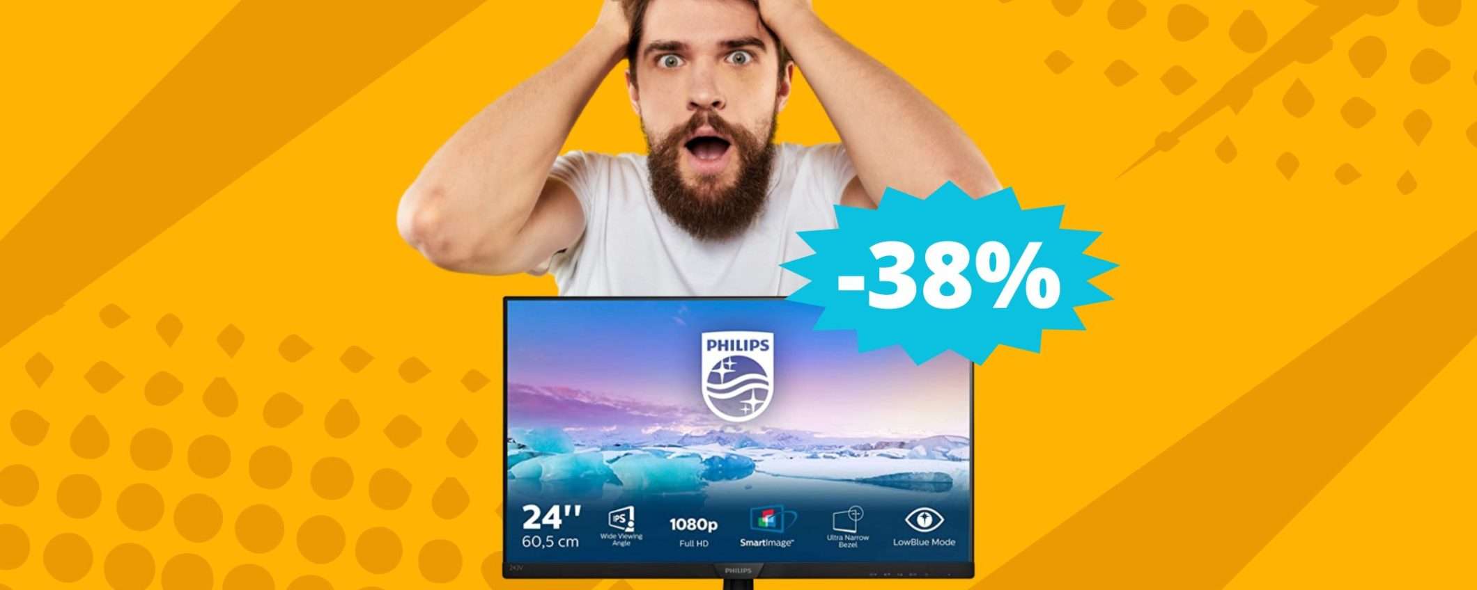 Monitor Philips: tanta qualità, ad un prezzo stracciato (-38%) Monitor Philips: tanta qualità, ad un prezzo stracciato (-38%)