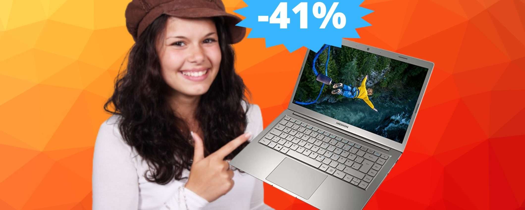 Laptop Medion: compatto, affidabile e in mega sconto del 41% Laptop Medion: compatto, affidabile e in mega sconto del 41%