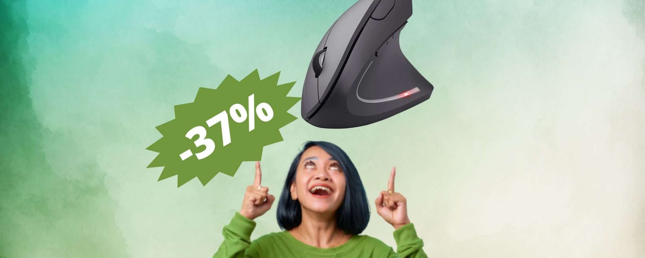 Trust Verto: il mouse verticale consigliato dai fisioterapisti (-37%) Trust Verto: il mouse verticale consigliato dai fisioterapisti (-37%)