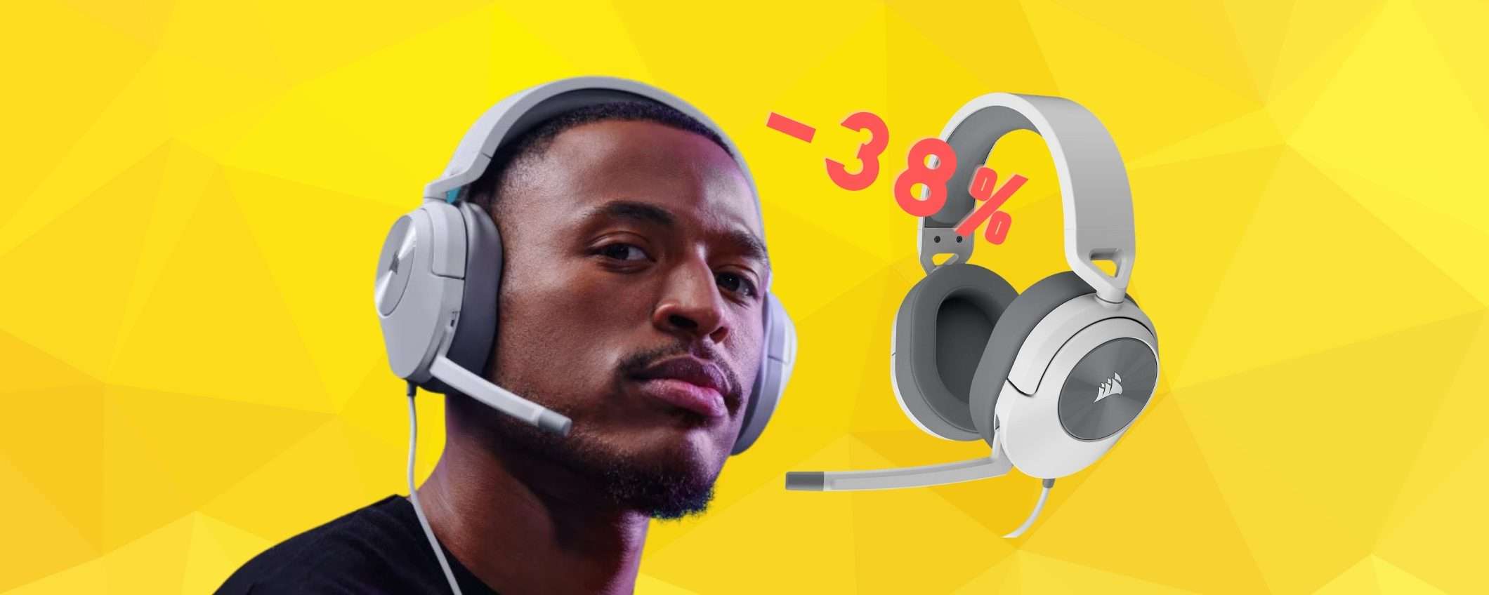 Corsair HS55 Surround: cuffie da Gaming per vivere i giochi al 38% Corsair HS55 Surround: cuffie da Gaming per vivere i giochi al 38%