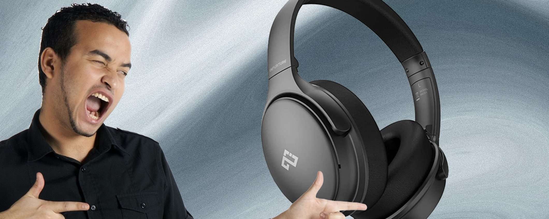 Cuffie wireless Bluetooth con ANC: doppio sconto BOMBA su Amazon Cuffie wireless Bluetooth con ANC: doppio sconto BOMBA su Amazon