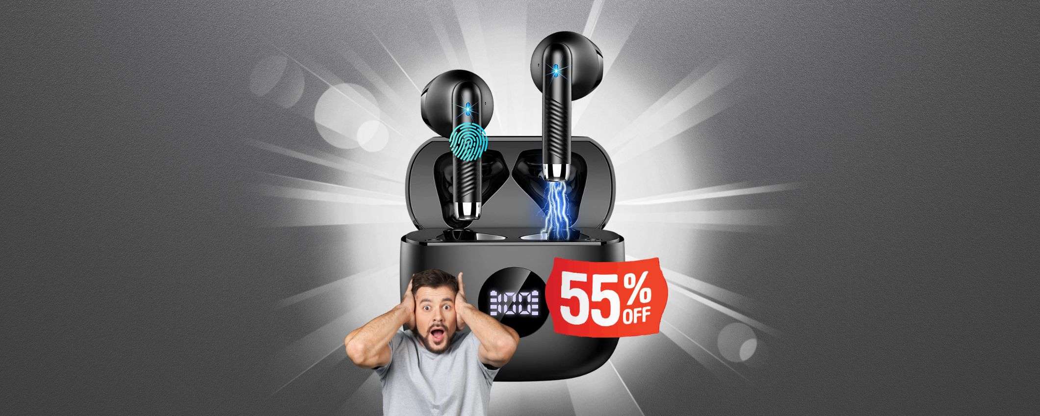 Sconto IMPERDIBILE per le cuffie Bluetooth a soli 21 euro (-56%) Sconto IMPERDIBILE per le cuffie Bluetooth a soli 21 euro (-56%)