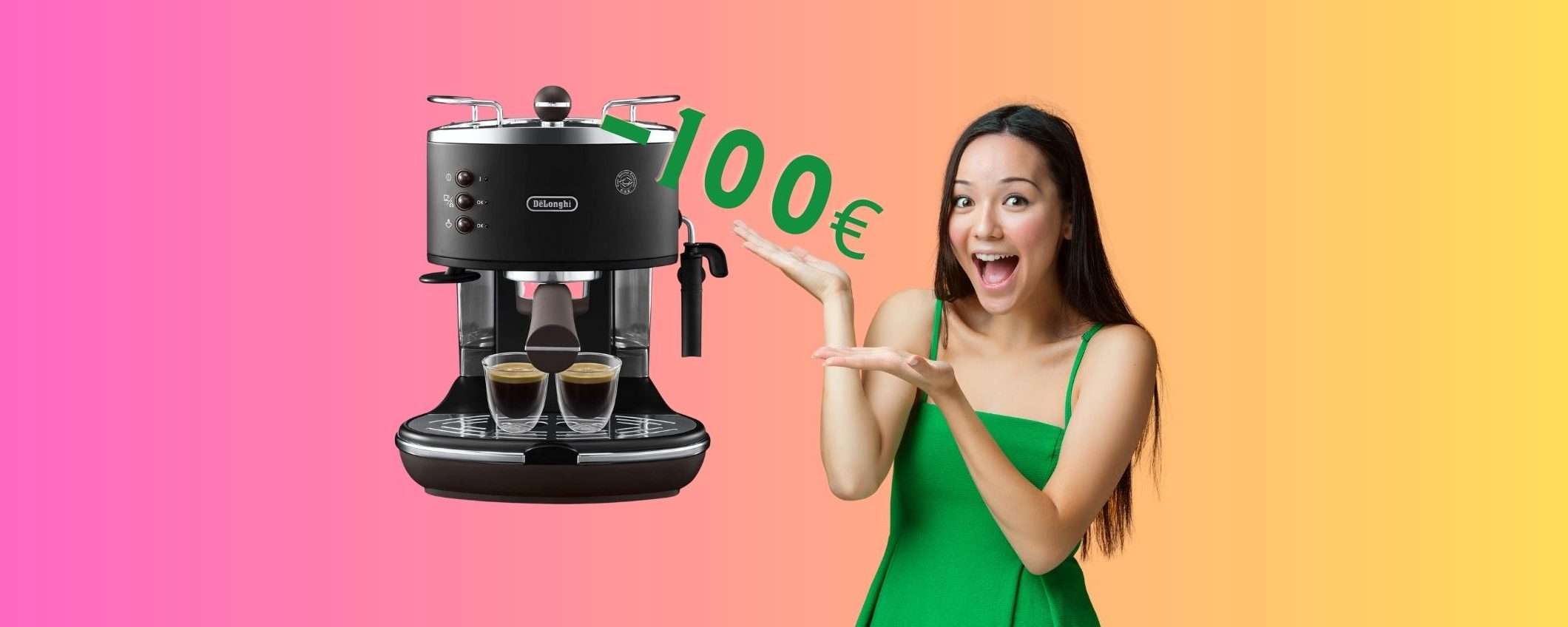 De'Longhi Icona Vintage: macchina per caffè e cappuccio a 100€ in MENO De'Longhi Icona Vintage: macchina per caffè e cappuccio a 100€ in MENO