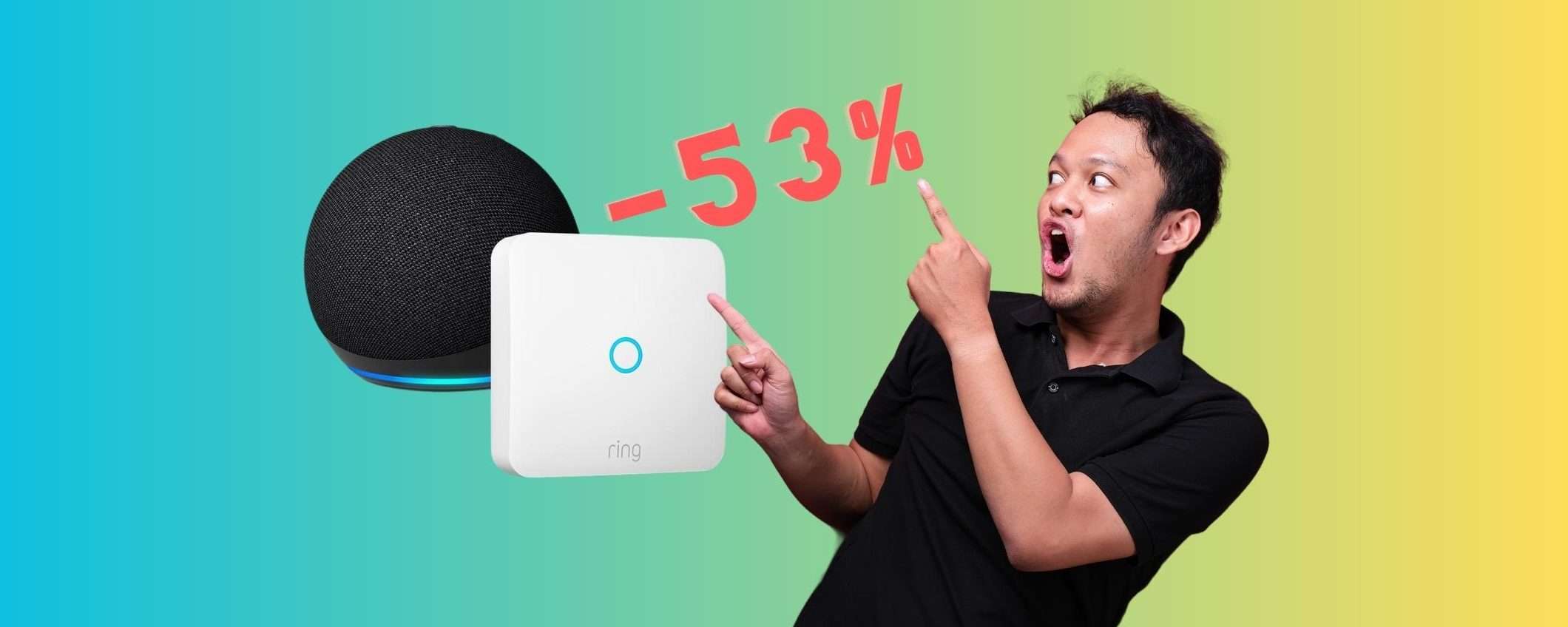 Echo Dot + Ring Intercom: il citofono diventa smart e lo sconto è del 53% Echo Dot + Ring Intercom: il citofono diventa smart e lo sconto è del 53%