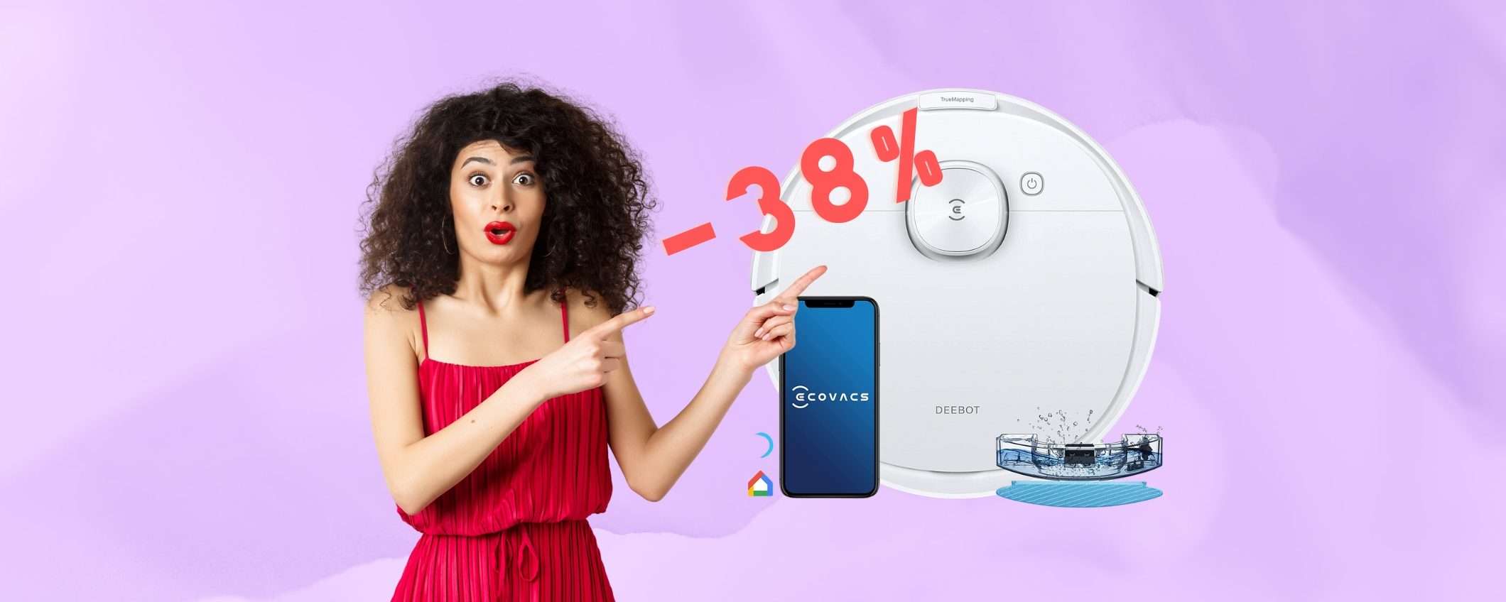 Ecovacs Deebot N8: il robot 2 in 1 delle MERAVIGLIE in SCONTO del 38% Ecovacs Deebot N8: il robot 2 in 1 delle MERAVIGLIE in SCONTO del 38%