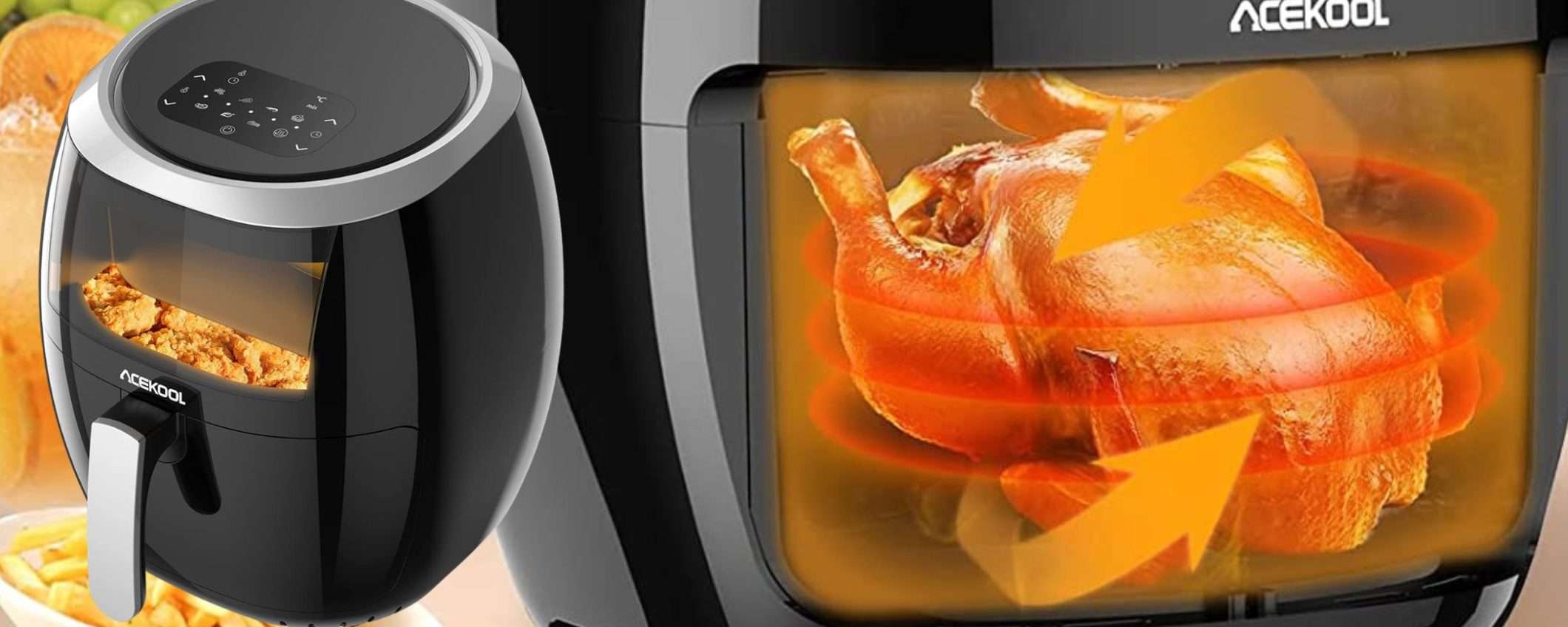 Friggitrice ad aria XXL 8 litri a 78€: Amazon FUORI CONTROLLO (quasi finita) Friggitrice ad aria XXL 8 litri a 78€: Amazon FUORI CONTROLLO (quasi finita)
