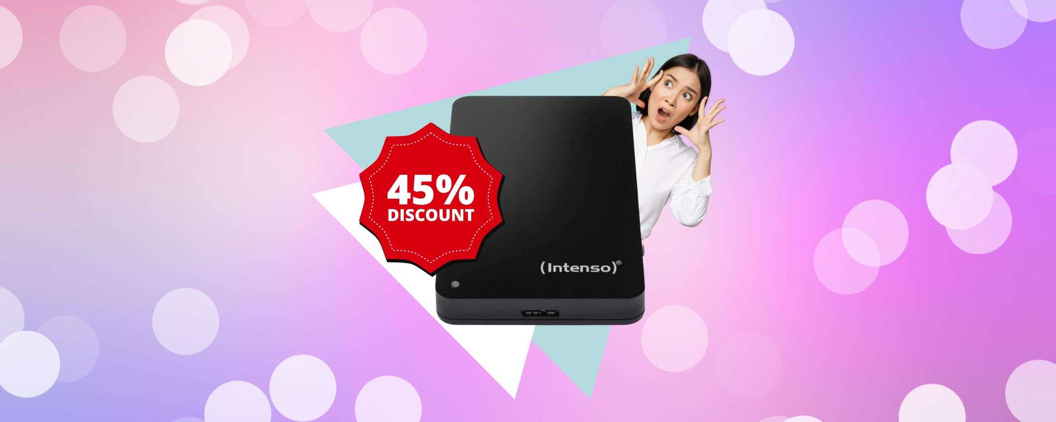 1 TB di memoria a piccolo prezzo: hard disk esterno INTENSO al 45% in meno 1 TB di memoria a piccolo prezzo: hard disk esterno INTENSO al 45% in meno