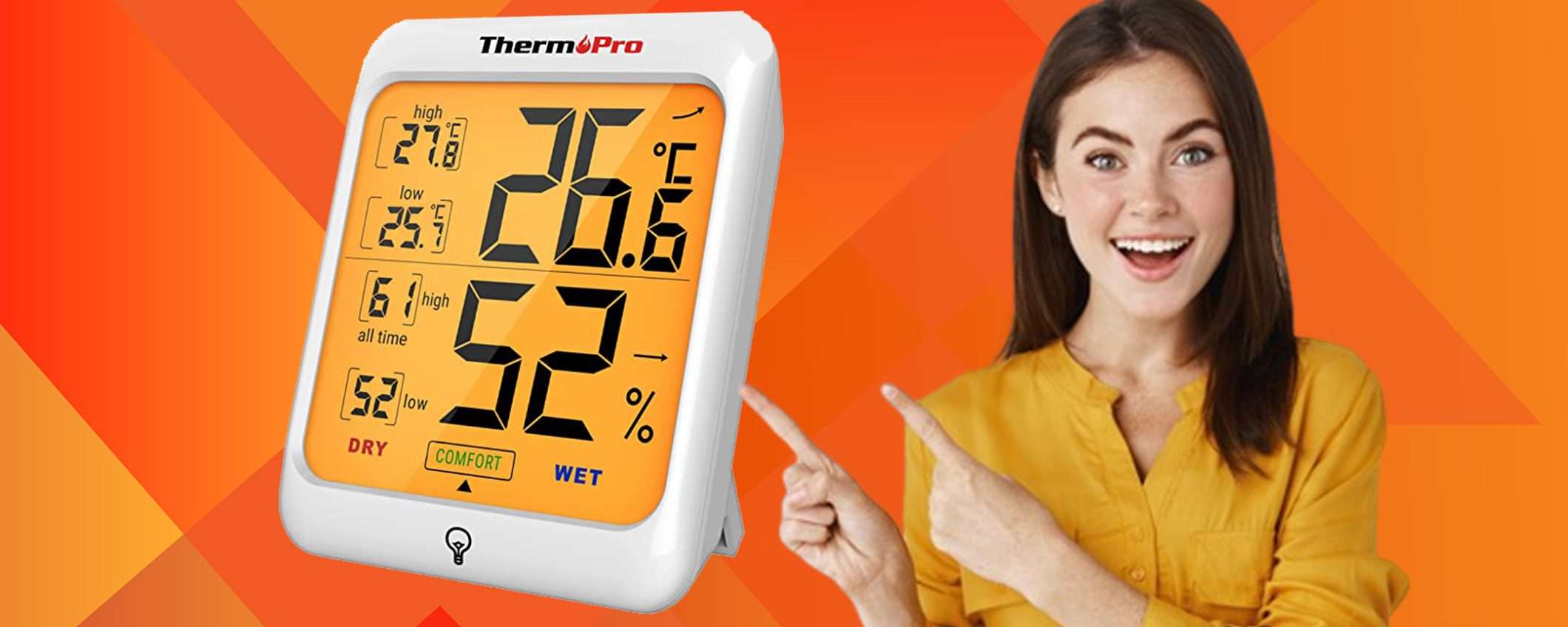 Igrometro digitale per interni: da non perdere a questo prezzo (-32%) Igrometro digitale per interni: da non perdere a questo prezzo (-32%)
