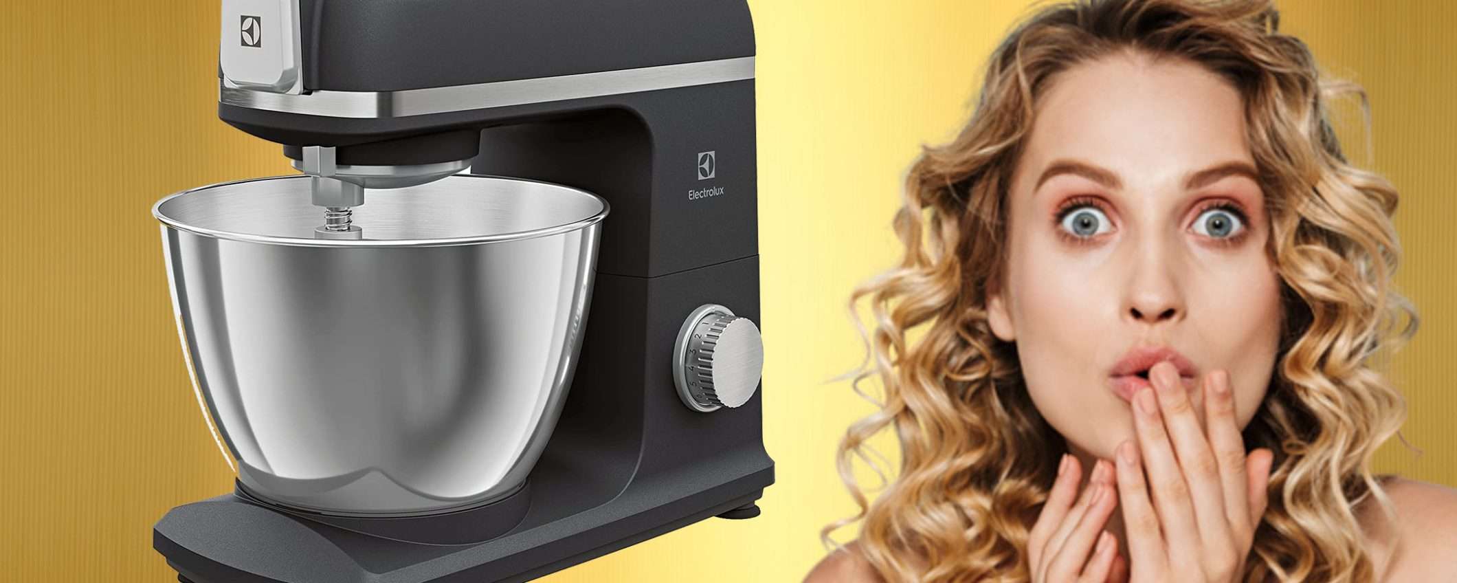 Impastatrice planetaria Electrolux da 1200 W: sconto FOLLE del 44% Impastatrice planetaria Electrolux da 1200 W: sconto FOLLE del 44%