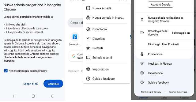 smartphone in incognito