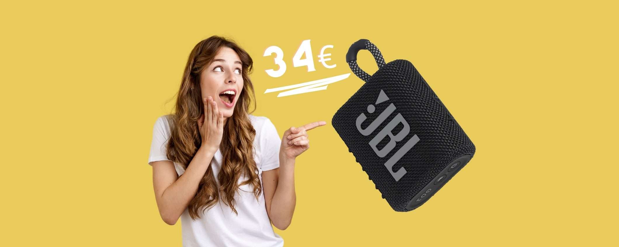 JBL GO 3: il MIGLIORE speaker Bluetooth portatile è tuo a 34€ su Amazon JBL GO 3: il MIGLIORE speaker Bluetooth portatile è tuo a 34€ su Amazon