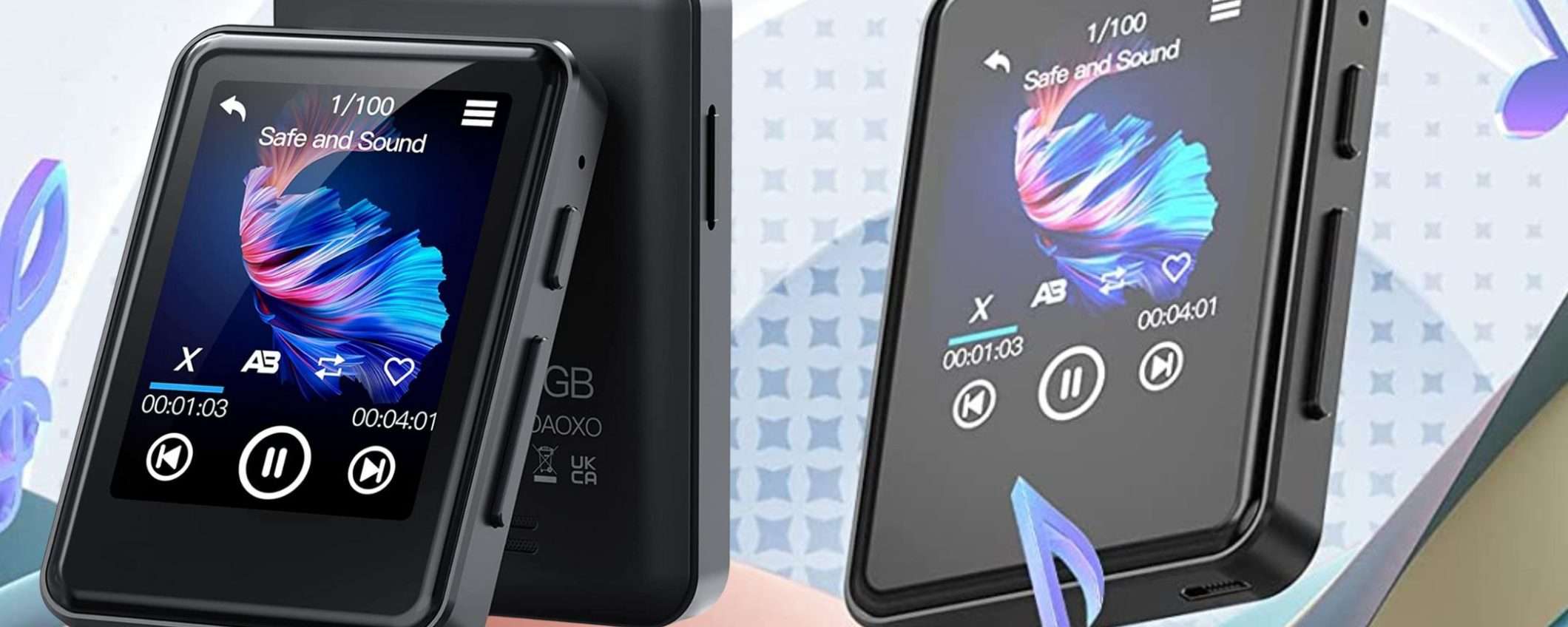 Lettore MP3 Bluetooth con display touch a colori: prezzo INASPETTATO (19€) Lettore MP3 Bluetooth con display touch a colori: prezzo INASPETTATO (19€)