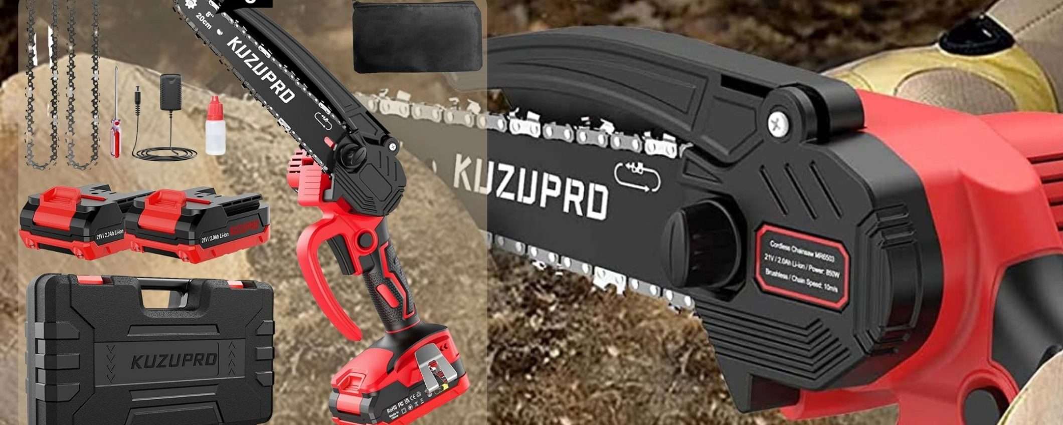 Motosega elettrica con barra XL: prezzo BOMBA su Amazon (75€ con 2 batterie) Motosega elettrica con barra XL: prezzo BOMBA su Amazon (75€ con 2 batterie)