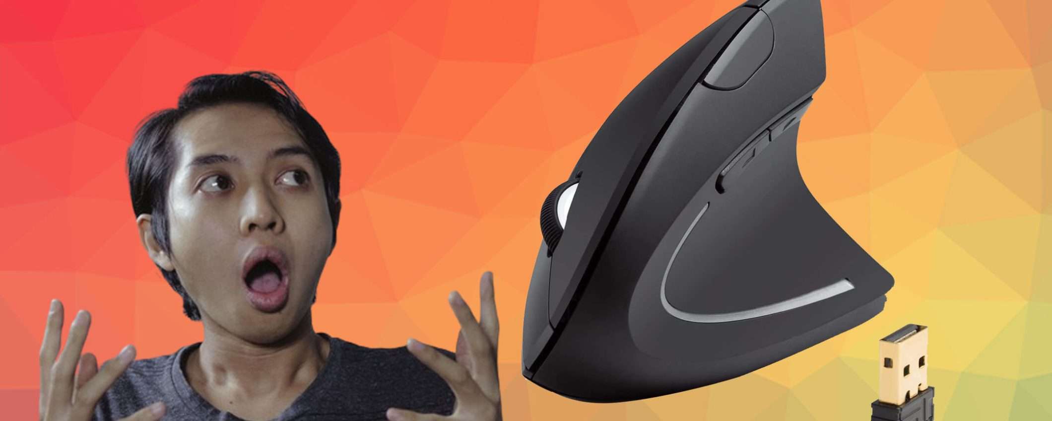 Mouse verticale wireless: comfort assicurato con meno di 23€, sconto TOP Amazon Mouse verticale wireless: comfort assicurato con meno di 23€, sconto TOP Amazon