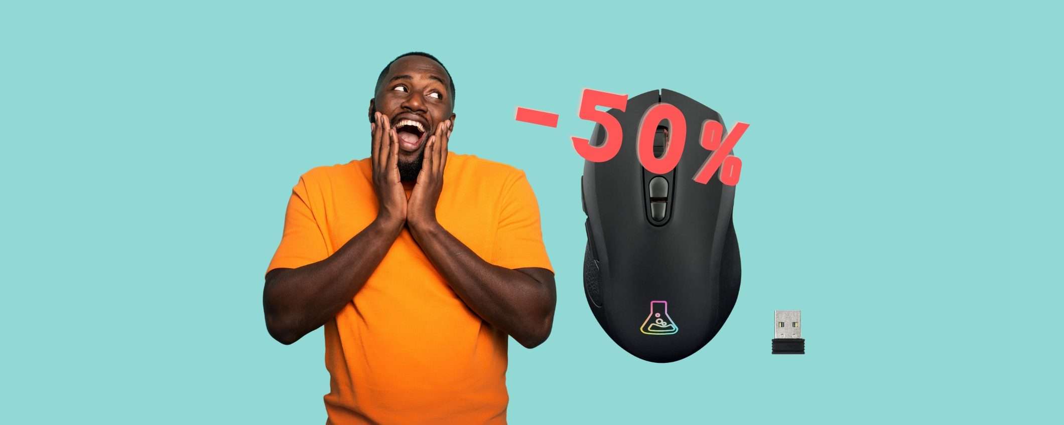 Mouse wireless da Gaming a METÀ PREZZO su Amazon (14€) Mouse wireless da Gaming a METÀ PREZZO su Amazon (14€)