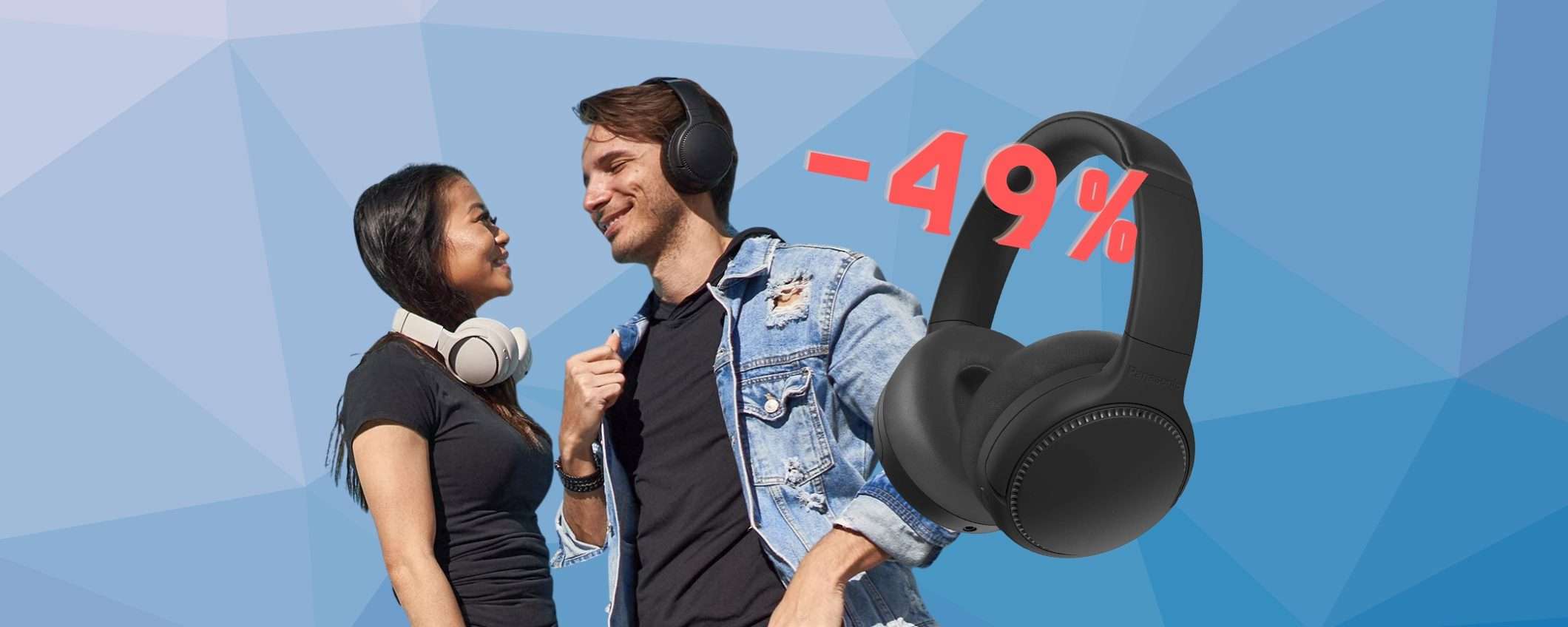 Panasonic SCONTA del 49% delle cuffie wireless fantastiche (Amazon) Panasonic SCONTA del 49% delle cuffie wireless fantastiche (Amazon)