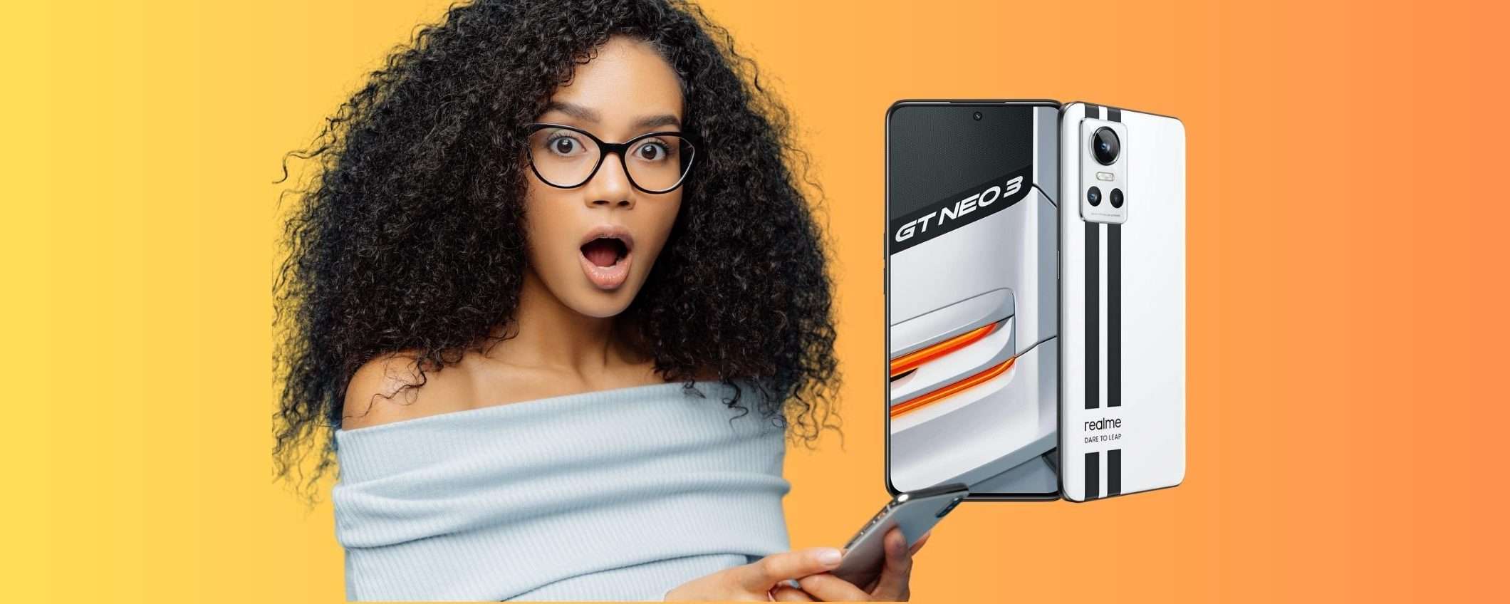Realme GT NEO 3 da 256GB in SCONTO ESAGERATO di 205€ Realme GT NEO 3 da 256GB in SCONTO ESAGERATO di 205€
