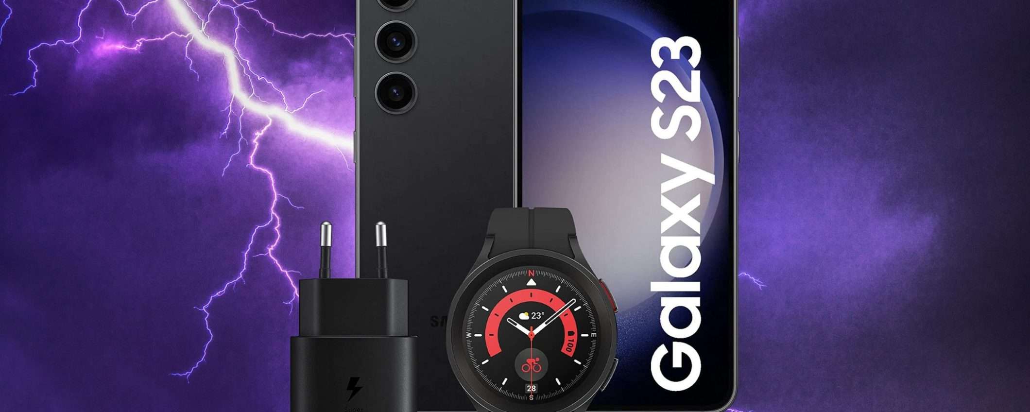 Samsung Galaxy S23 con Watch 5 Pro a prezzo SHOCK: lo sconto TUONA (-591€) Samsung Galaxy S23 con Watch 5 Pro a prezzo SHOCK: lo sconto TUONA (-591€)