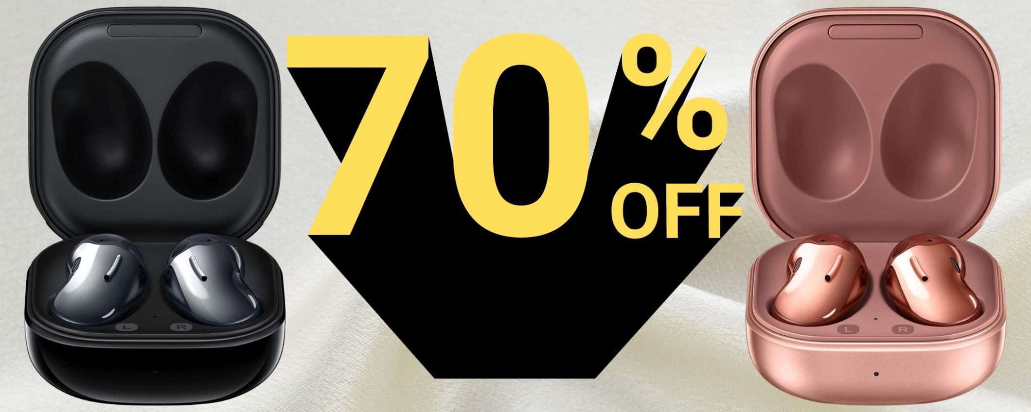Samsung Galaxy Buds Live in sconto del 70%: tuoi a 49,99€ invece di 169,99€ Samsung Galaxy Buds Live in sconto del 70%: tuoi a 49,99€ invece di 169,99€