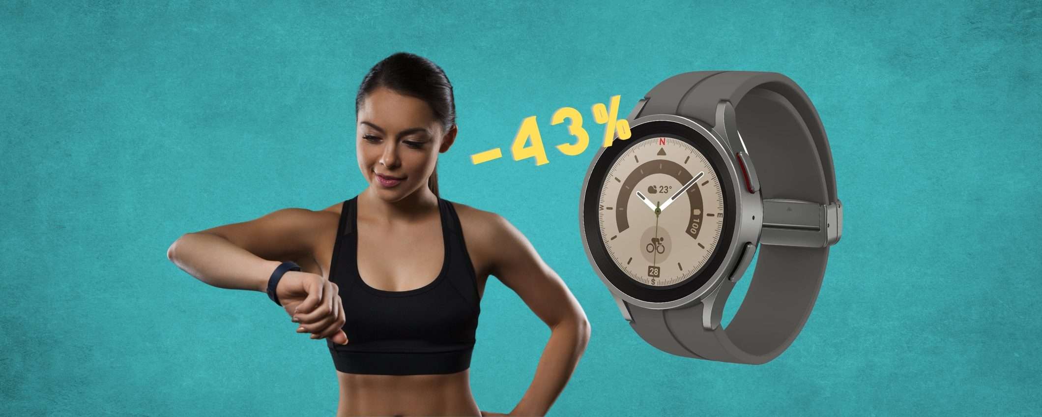 Samsung Galaxy Watch5 Pro al 43% in MENO: Amazon SPACCA il WEB Samsung Galaxy Watch5 Pro al 43% in MENO: Amazon SPACCA il WEB