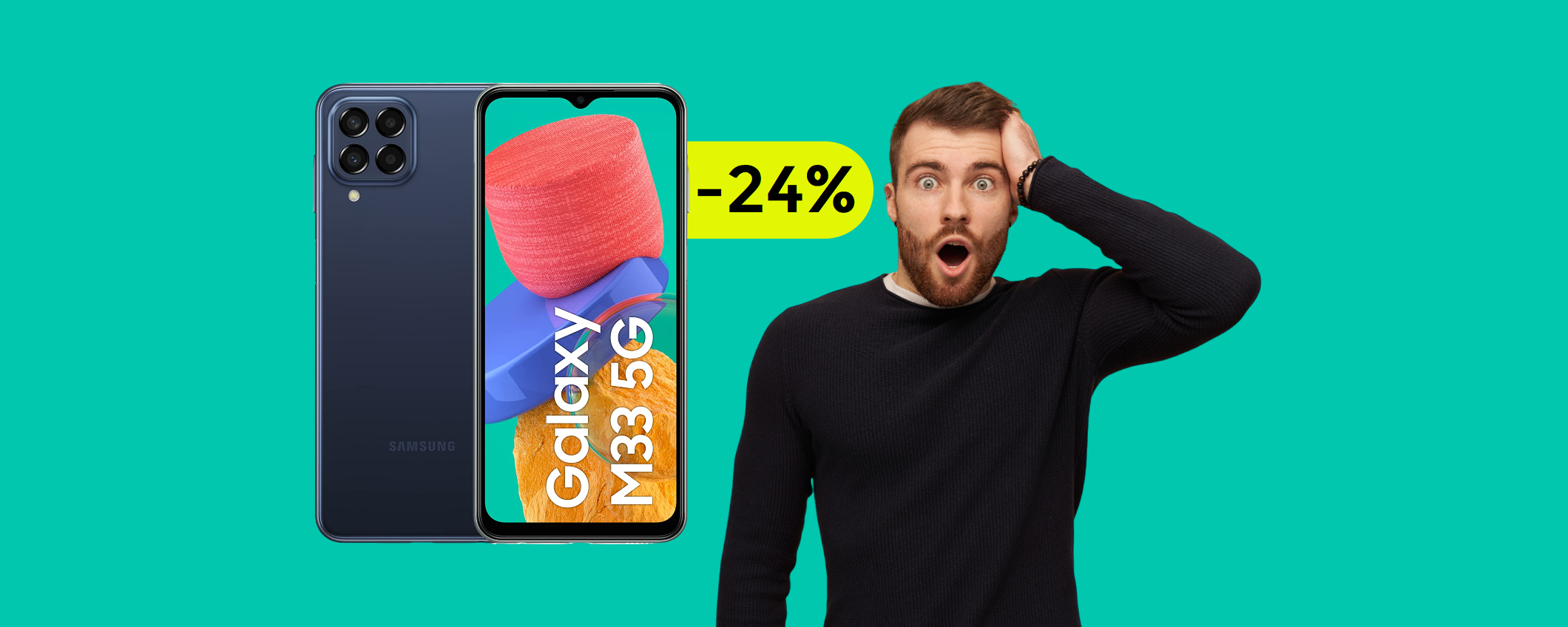 Samsung Galaxy M33 5G: fai in fretta, oggi puoi averlo con soli 259€