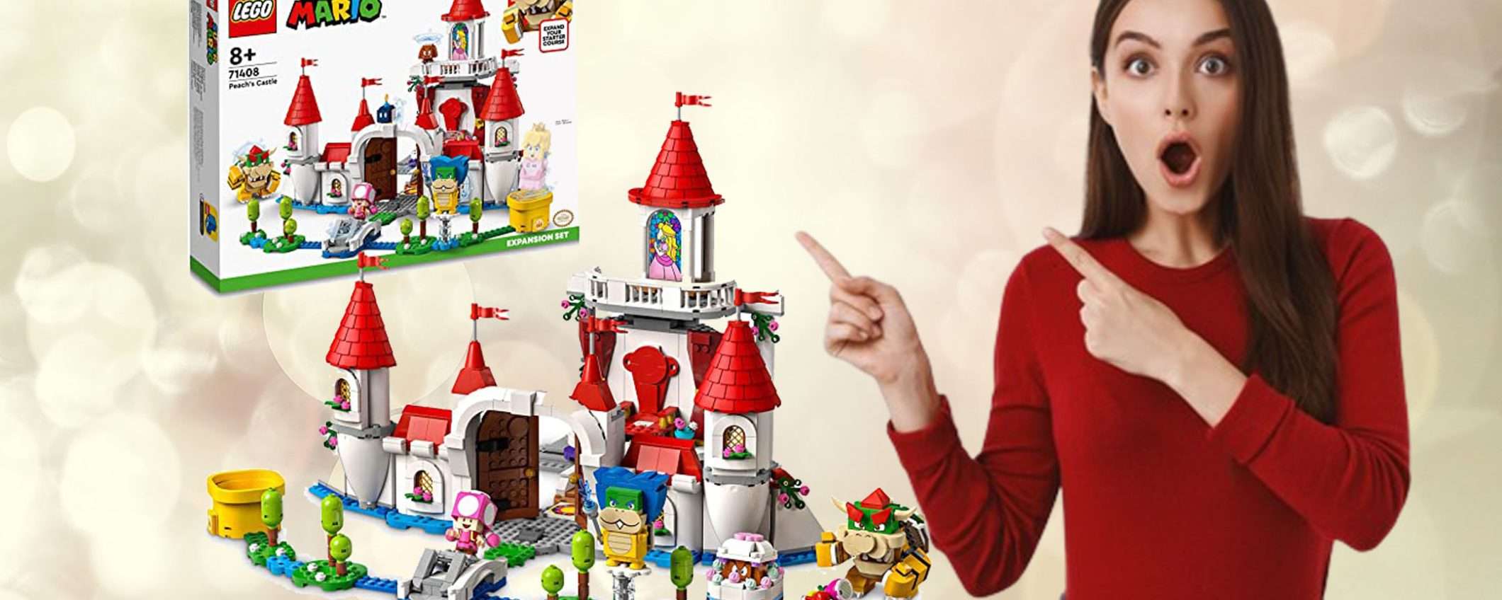 Set LEGO Super Mario Castello di Peach: sconto IMPERDIBILE (-20%) Set LEGO Super Mario Castello di Peach: sconto IMPERDIBILE (-20%)