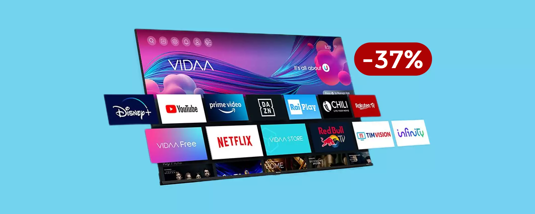 Smart TV 4K Hisense 50 pollici: nuovo CROLLO di prezzo (-220€)