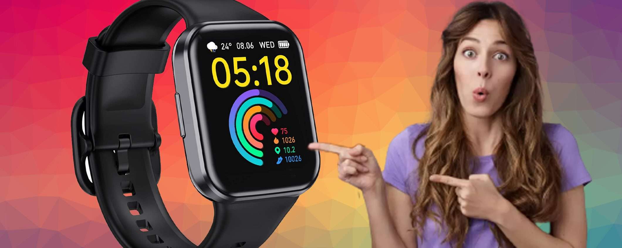 Eccezionale smartwatch con doppio sconto: FOLLIA Amazon (48%+coupon 15%) Eccezionale smartwatch con doppio sconto: FOLLIA Amazon (48%+coupon 15%)