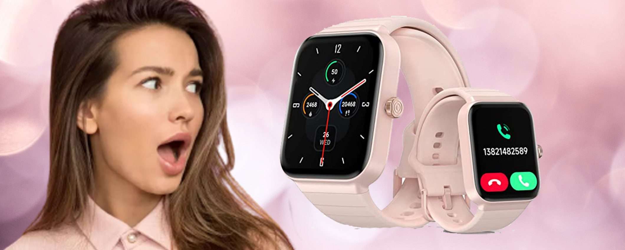 Smartwatch donna con Alexa integrato: doppio sconto con codice promo