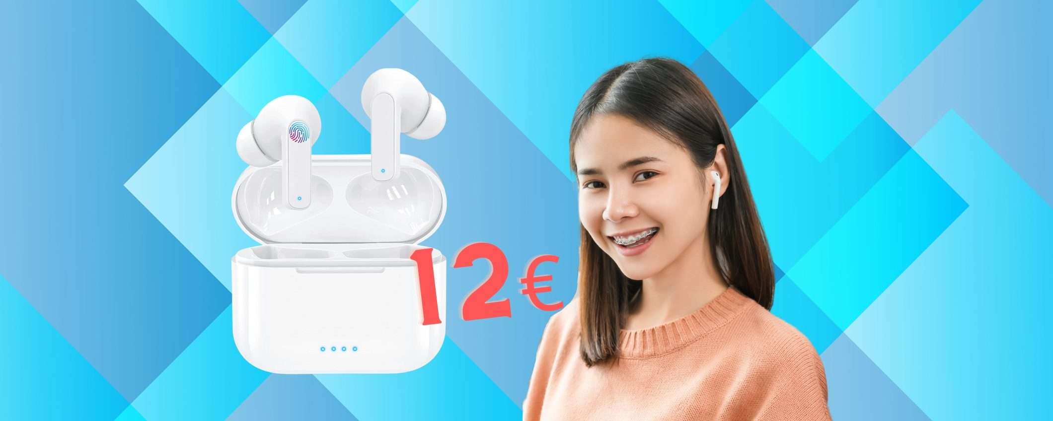 Soicear: auricolari wireless IPX5 con 8h più 30h di autonomia a 12€ Soicear: auricolari wireless IPX5 con 8h più 30h di autonomia a 12€