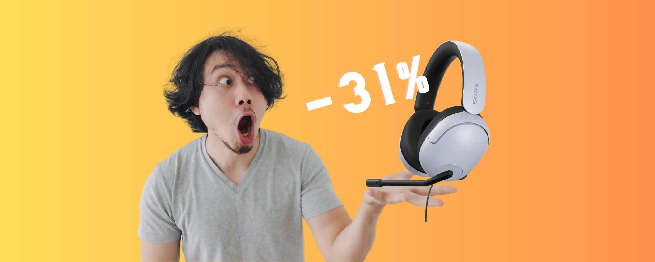 Sony Inzone H3: cuffie da gaming per PC e PS5 al MINIMO STORICO Sony Inzone H3: cuffie da gaming per PC e PS5 al MINIMO STORICO