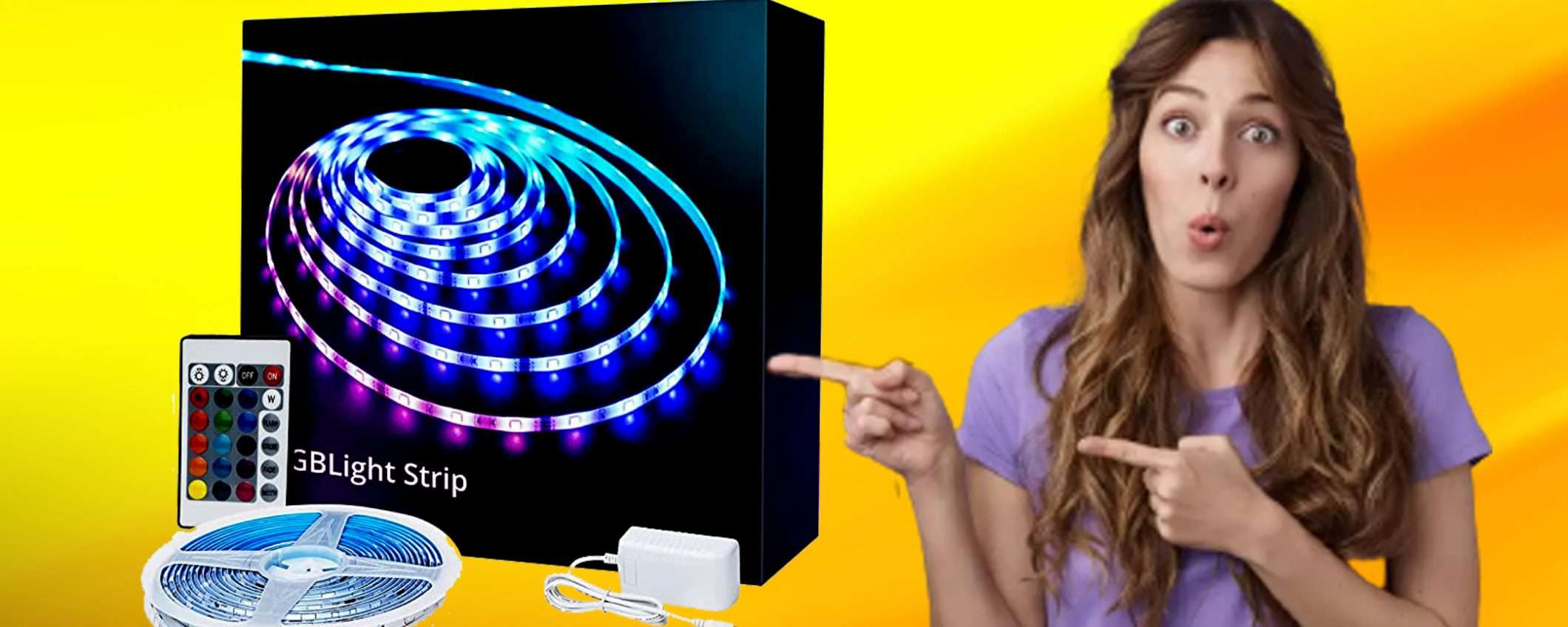 Striscia LED da 5 metri al prezzo FOLLE su Amazon: sconto PAZZESCO Striscia LED da 5 metri al prezzo FOLLE su Amazon: sconto PAZZESCO