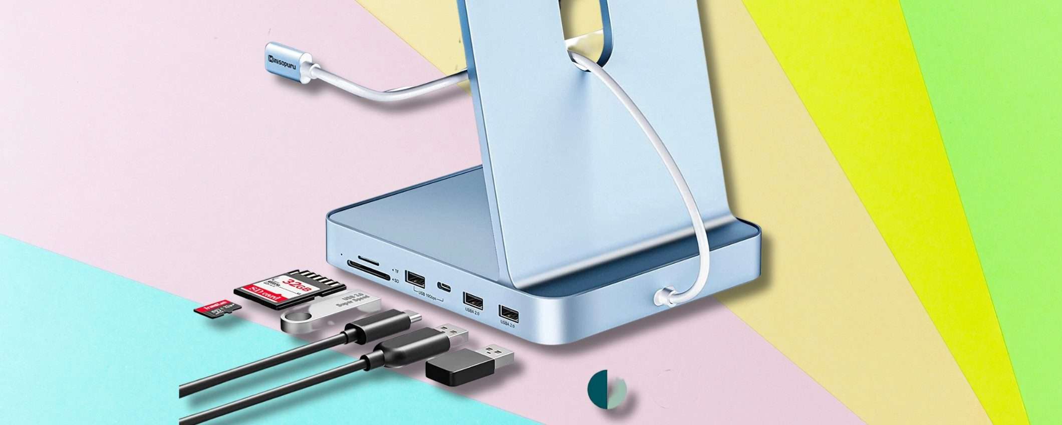 Hub USB per iMac 24 pollici: invisibile ma con supporto SSD integrato Hub USB per iMac 24 pollici: invisibile ma con supporto SSD integrato