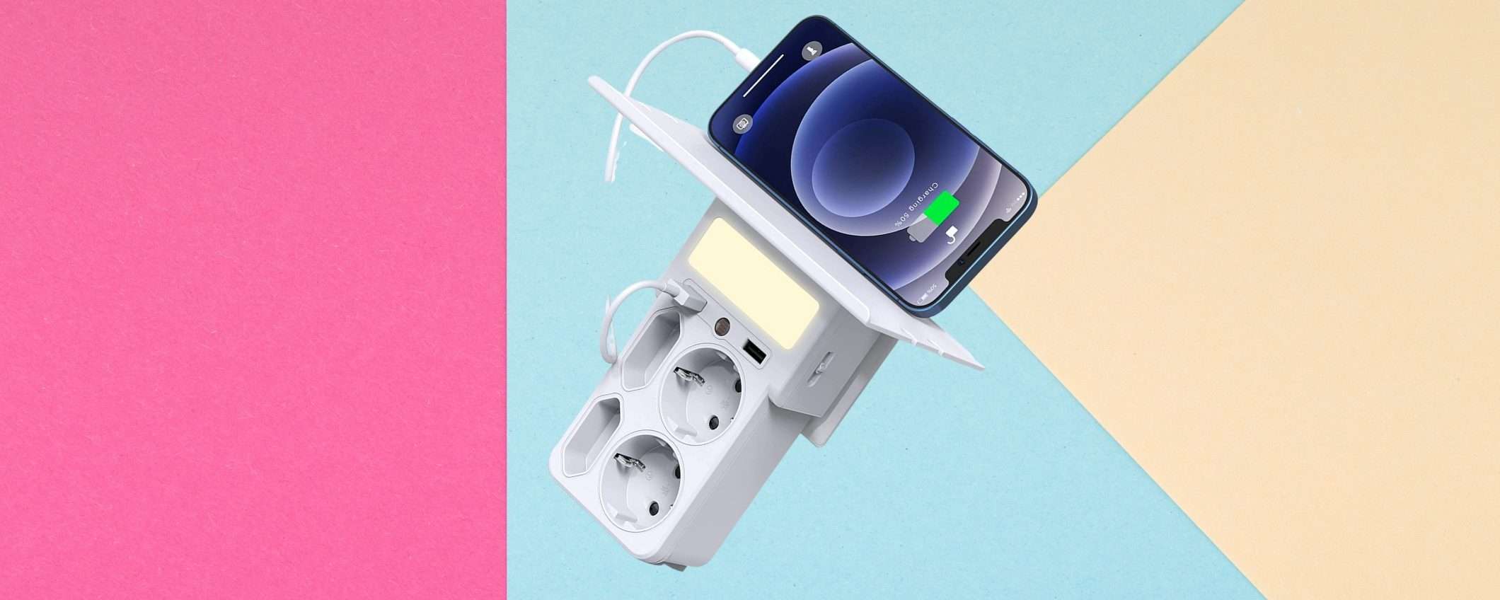 Multipresa con USB integrata, 7 in 1 di cui non FARE A MENO a 15€ Multipresa con USB integrata, 7 in 1 di cui non FARE A MENO a 15€