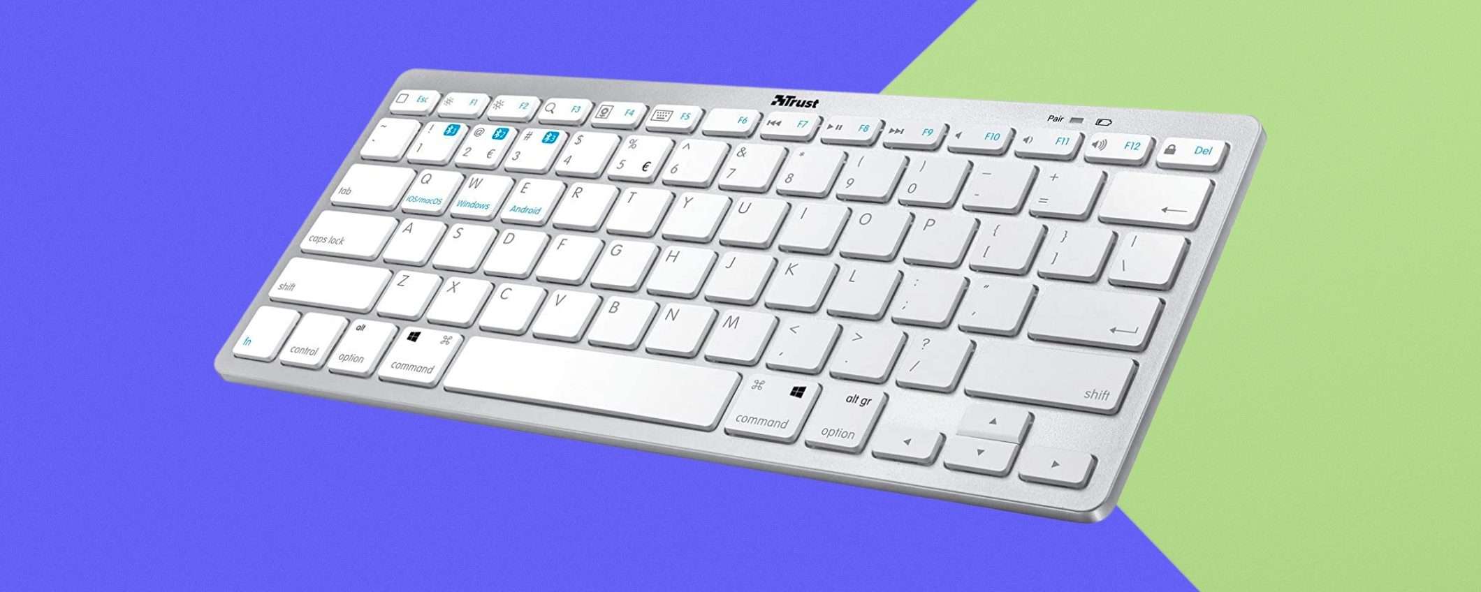 Tastiera Bluetooth TRUST, 3 dispositivi layout QWERTY a soli 16€ Tastiera Bluetooth TRUST, 3 dispositivi layout QWERTY a soli 16€