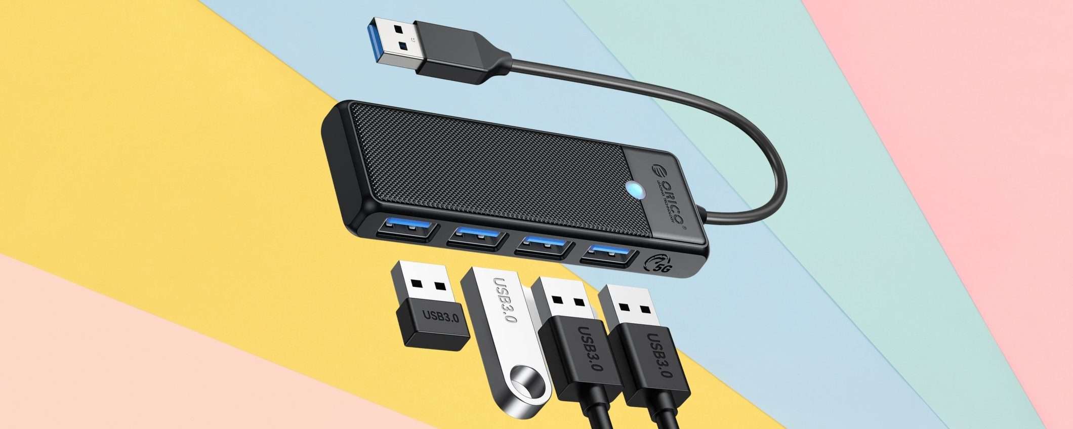 HUB USB 4 in 1 con 3.0, per 5€ ti conviene averlo sempre in borsa HUB USB 4 in 1 con 3.0, per 5€ ti conviene averlo sempre in borsa