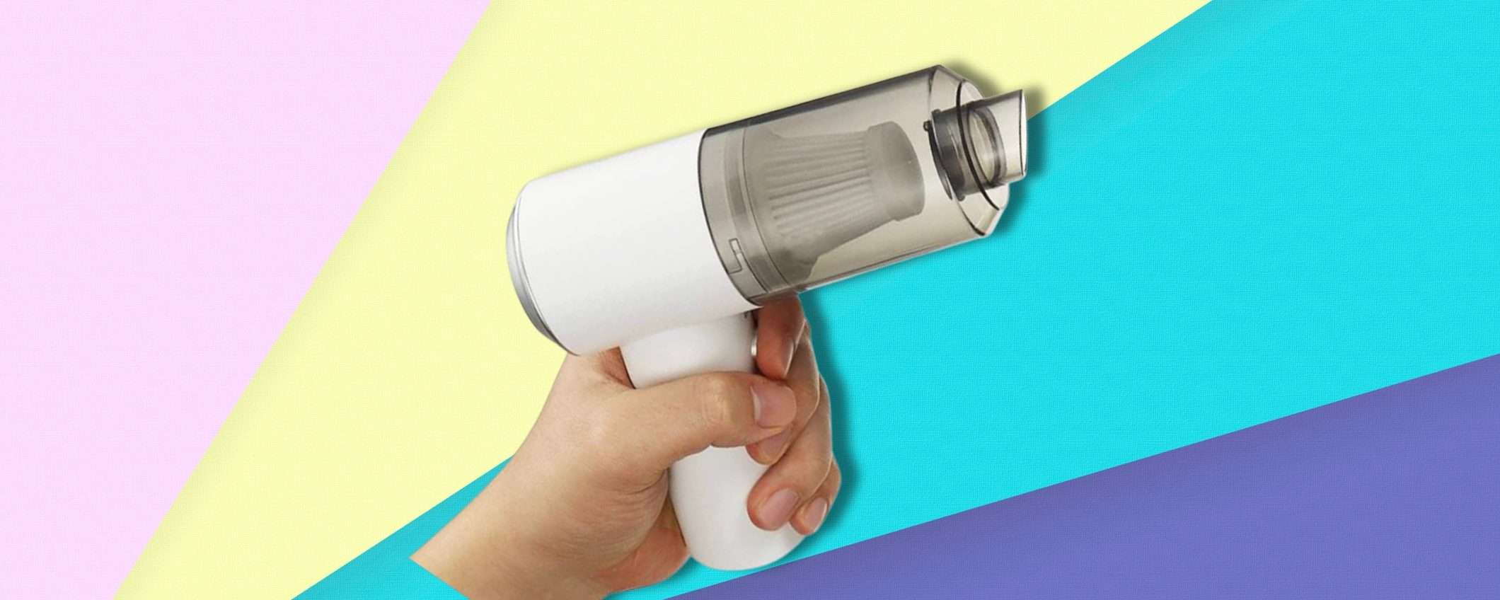 No, non è una pistola ma un Mini Aspirapolvere che SUCCHIA tutto (13€) No, non è una pistola ma un Mini Aspirapolvere che SUCCHIA tutto (13€)