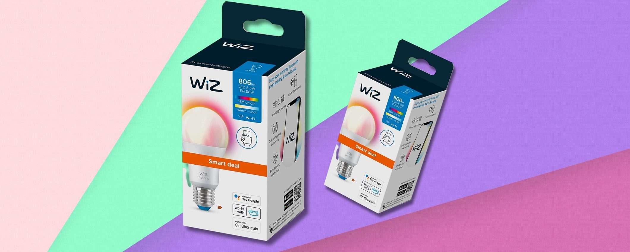 Bianca o colorata: lampadina LED smart E27 da personalizzare Bianca o colorata: lampadina LED smart E27 da personalizzare