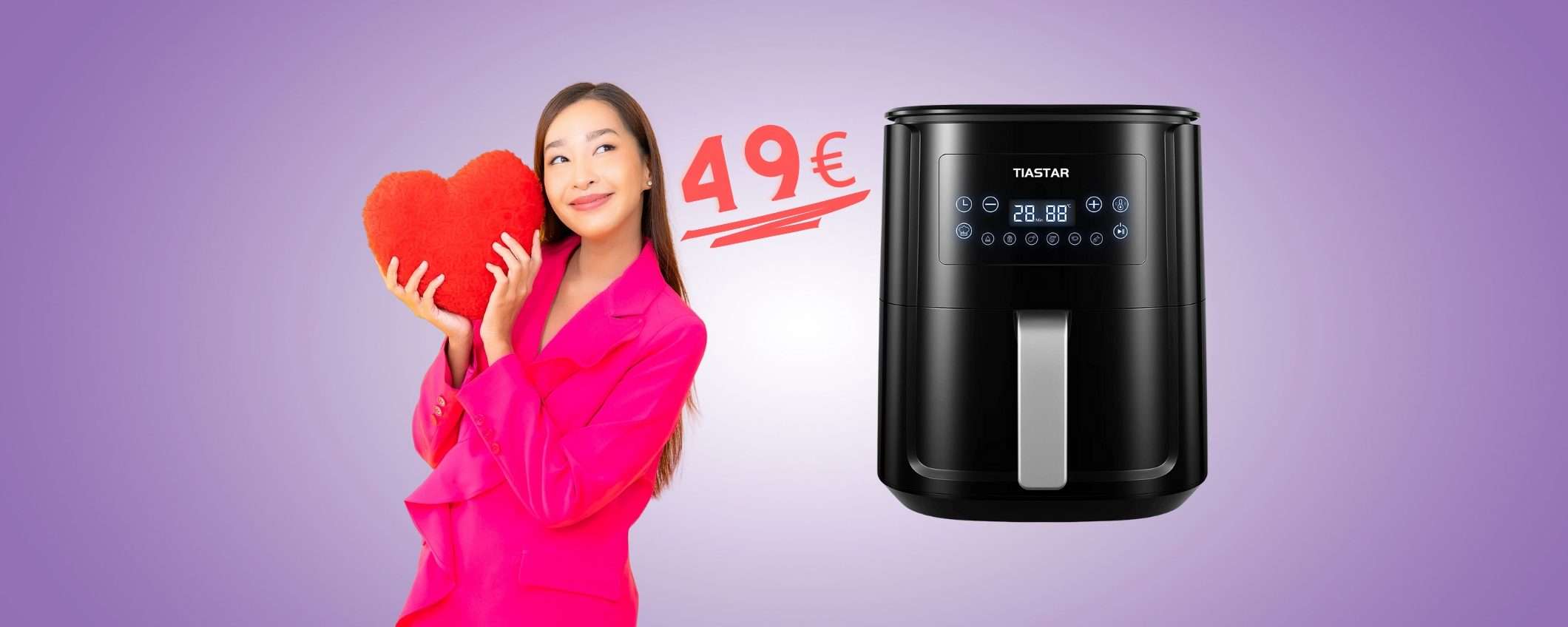 Tiastar: la friggitrice ad aria da 5,5 lt e 6 funzioni a prezzo BOMBA (49€) Tiastar: la friggitrice ad aria da 5,5 lt e 6 funzioni a prezzo BOMBA (49€)