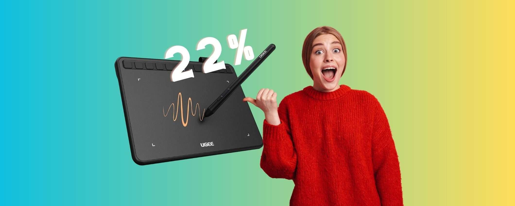UGEE S640: tavoletta grafica BELLISSIMA ad appena 27€ su Amazon UGEE S640: tavoletta grafica BELLISSIMA ad appena 27€ su Amazon