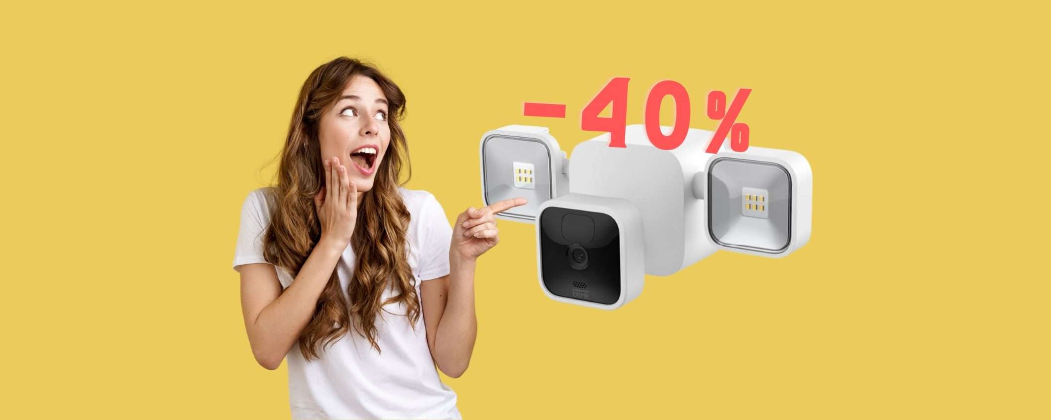 Videocamera di sicurezza con supporto e faretti in OFFERTA al 40% Videocamera di sicurezza con supporto e faretti in OFFERTA al 40%