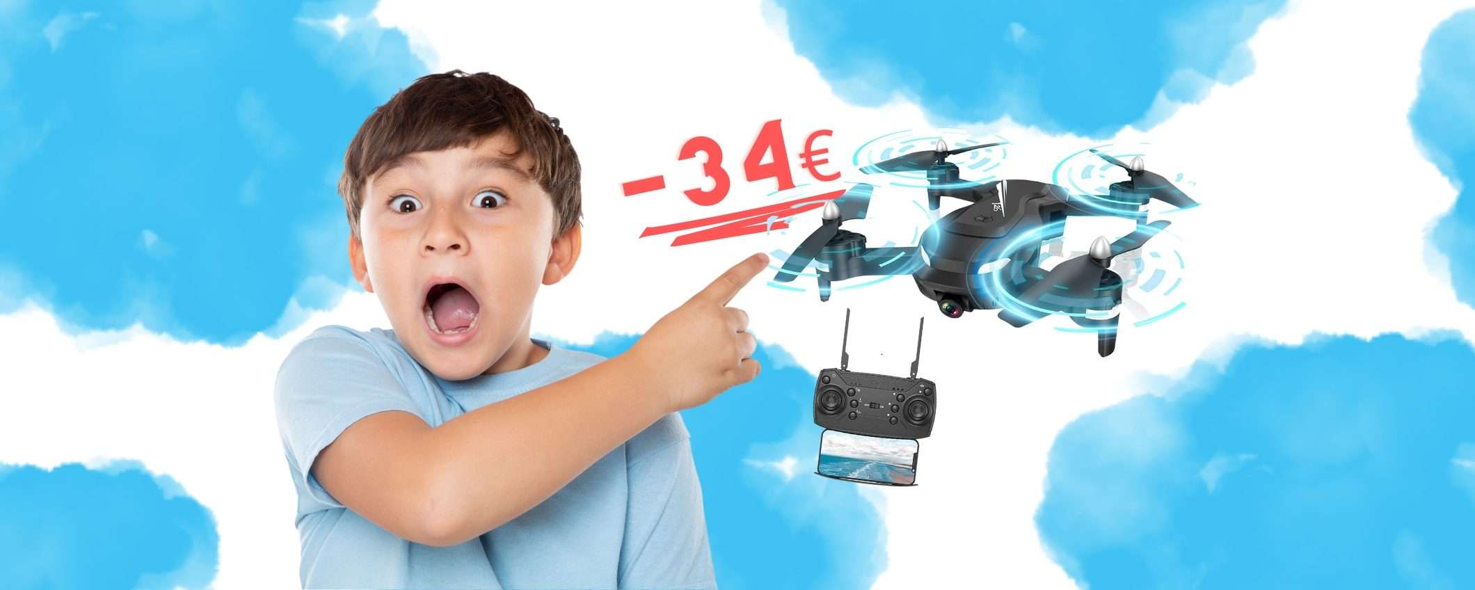 Wipkviey T26: il drone con telecamera in DOPPIO SCONTO su Amazon Wipkviey T26: il drone con telecamera in DOPPIO SCONTO su Amazon