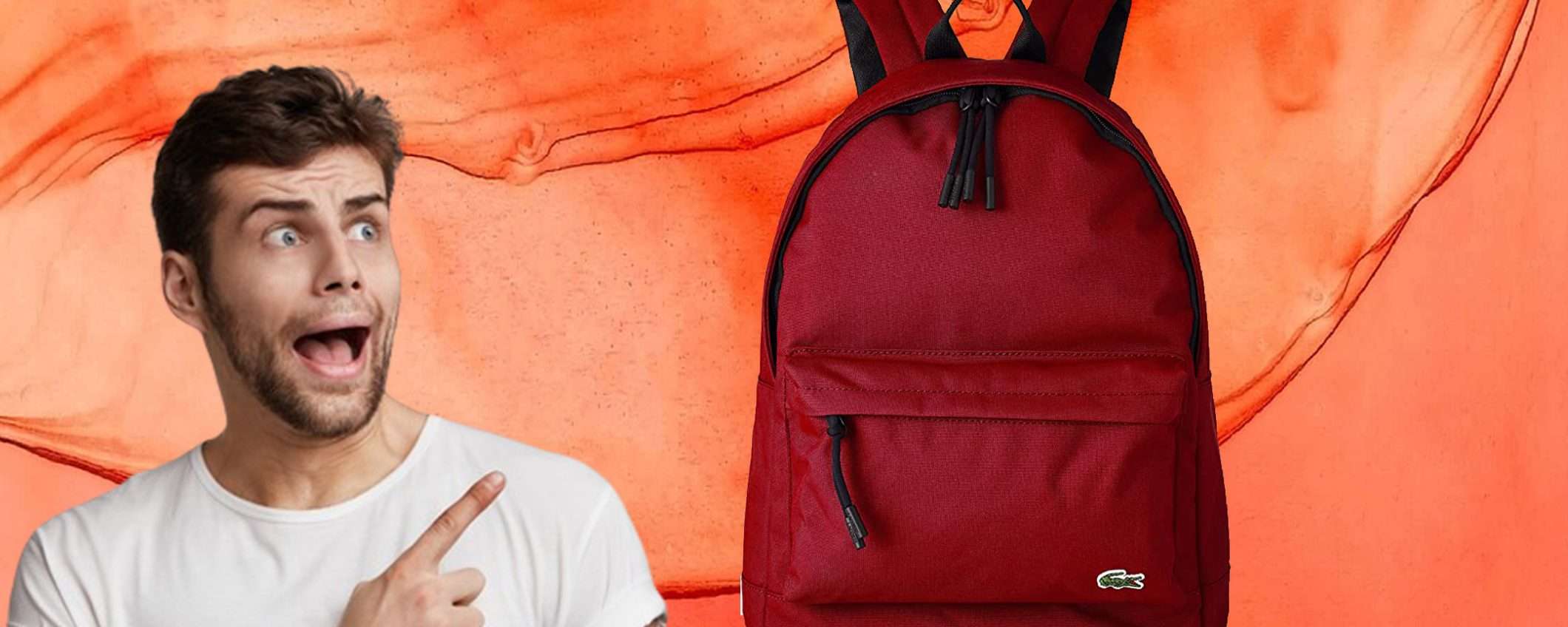 Zaino da uomo Lacoste FANTASTICO anche nel prezzo: sconto del 40% Zaino da uomo Lacoste FANTASTICO anche nel prezzo: sconto del 40%