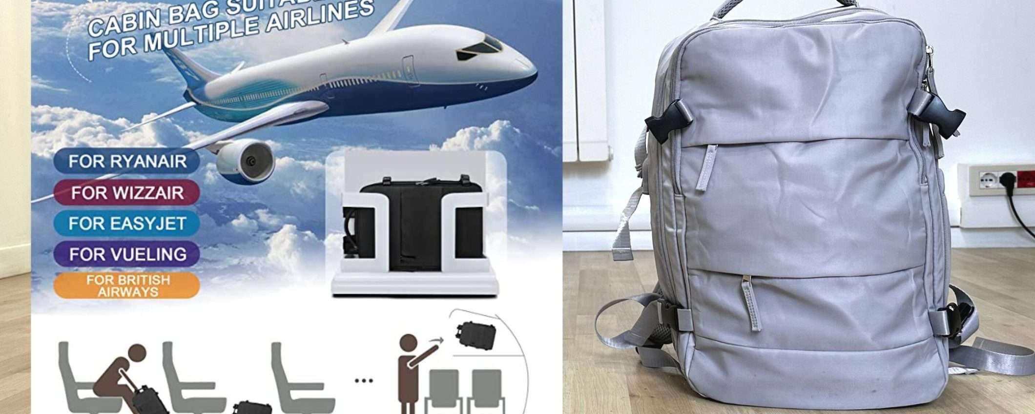 Zaino bagaglio per NON pagare extra con RyanAir: la prova, FUNZIONA davvero? Zaino bagaglio per NON pagare extra con RyanAir: la prova, FUNZIONA davvero?