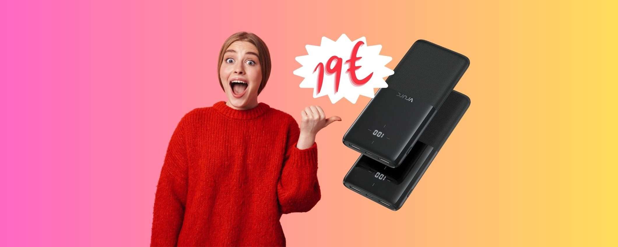 2 power bank da 10000 mAh al prezzo di 1: Amazon SHOCK 2 power bank da 10000 mAh al prezzo di 1: Amazon SHOCK