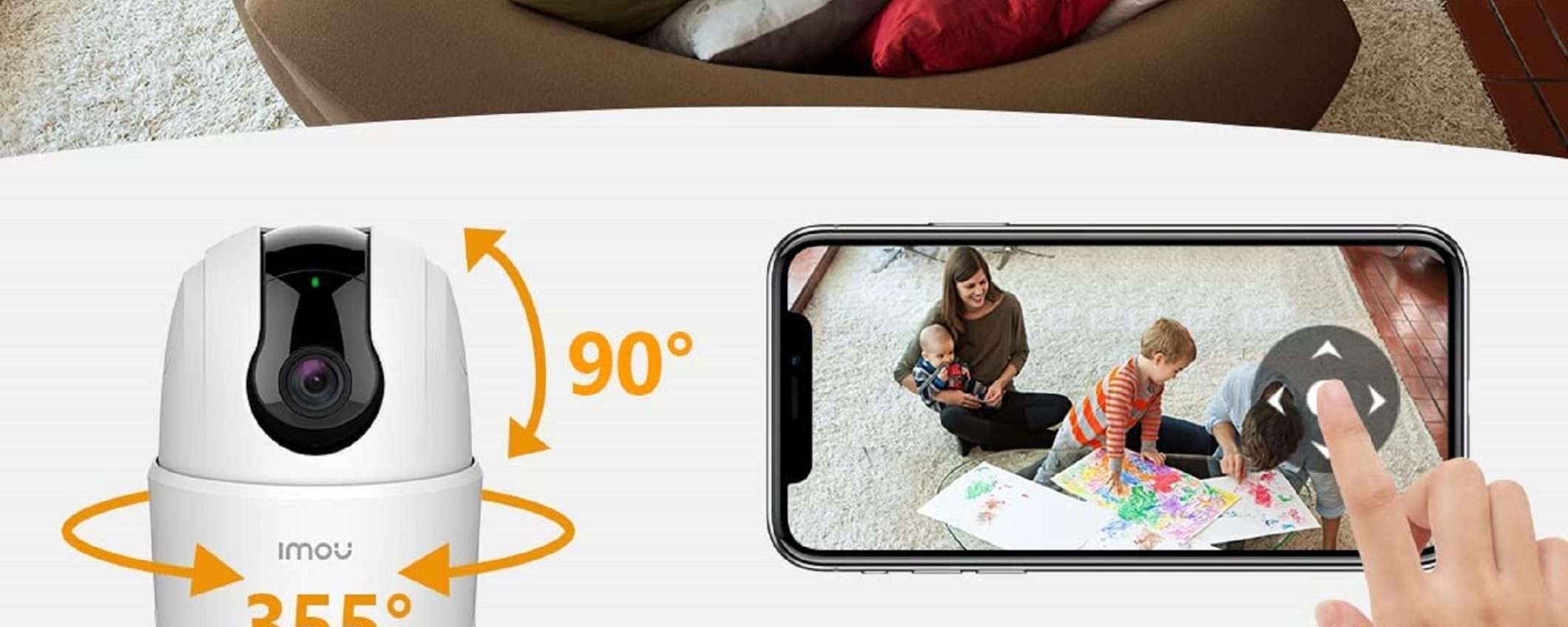 Telecamera di sorveglianza Imou: risoluzione FullHD e visione a 360° a soli 25€ Telecamera di sorveglianza Imou: risoluzione FullHD e visione a 360° a soli 25€